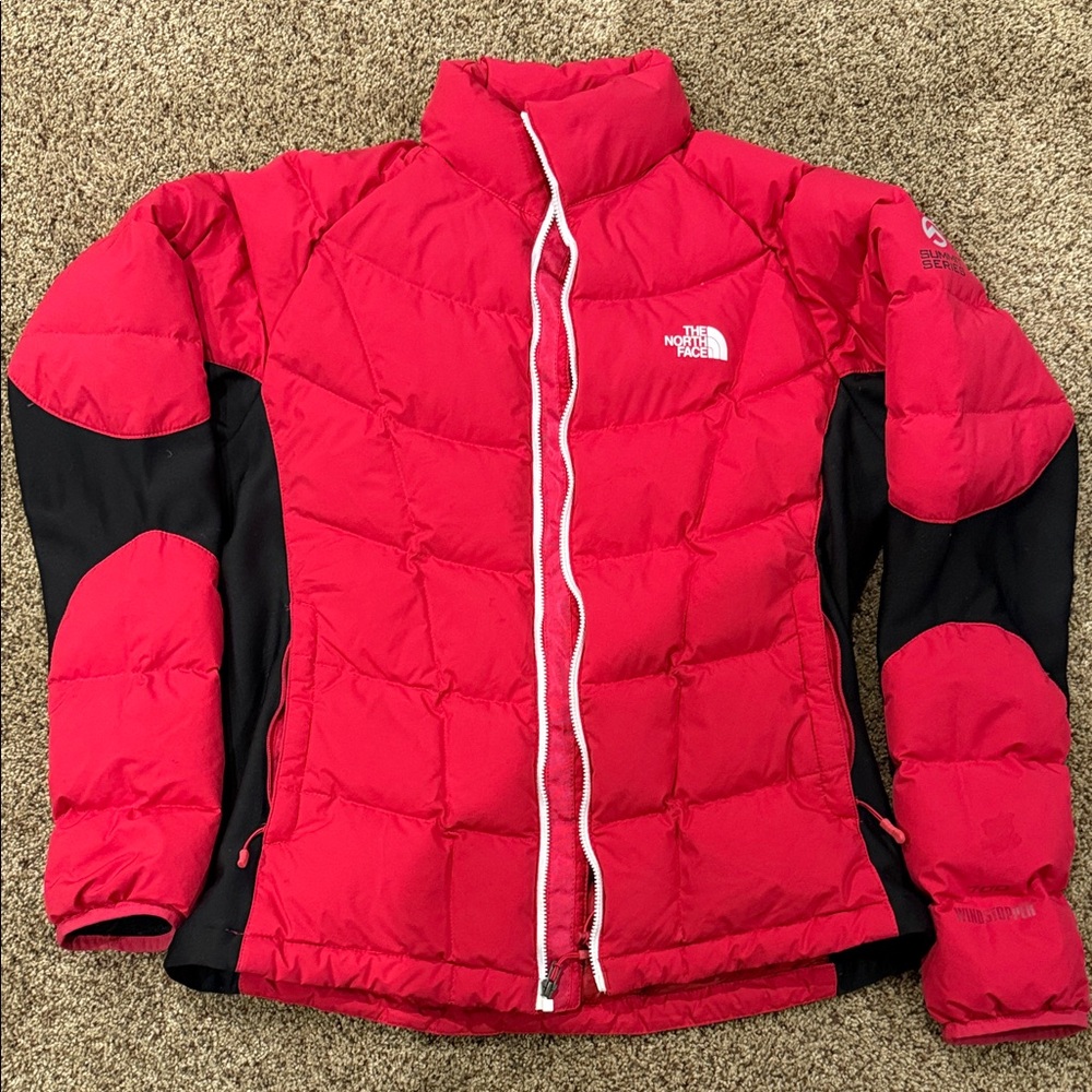 The North Face Pink and Black Insulated Puffer Jacket